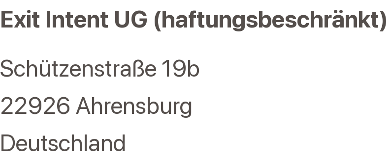 Firmenname und Anschrift